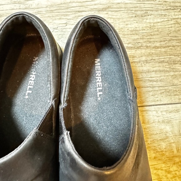 Merrell Leather Clogs Comfort Slip On Shoes Everyday Walking Black sz 8 - Picture 5 of 8
